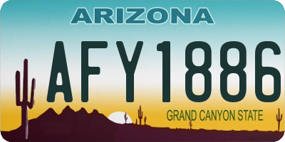 AZ license plate AFY1886