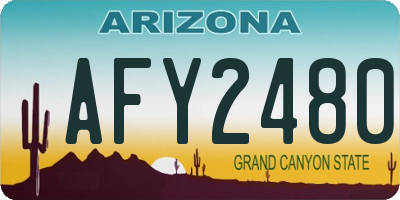 AZ license plate AFY2480