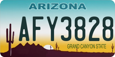 AZ license plate AFY3828