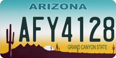 AZ license plate AFY4128