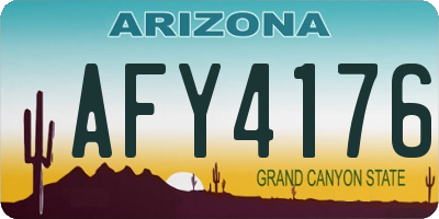 AZ license plate AFY4176