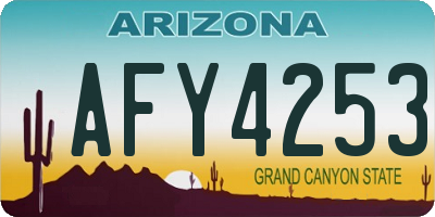 AZ license plate AFY4253