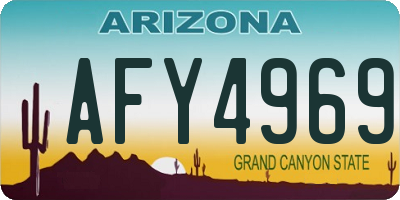 AZ license plate AFY4969