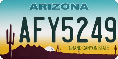 AZ license plate AFY5249