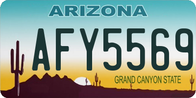 AZ license plate AFY5569