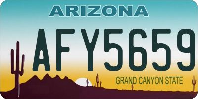 AZ license plate AFY5659