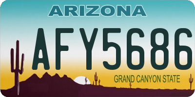 AZ license plate AFY5686