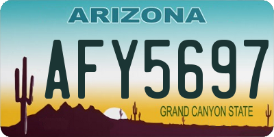 AZ license plate AFY5697