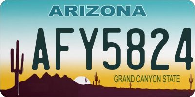 AZ license plate AFY5824