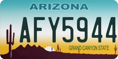 AZ license plate AFY5944