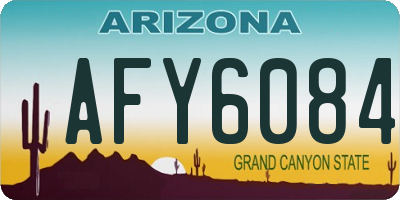 AZ license plate AFY6084