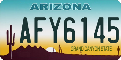 AZ license plate AFY6145
