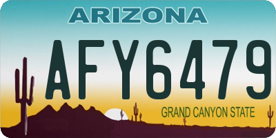 AZ license plate AFY6479