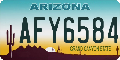 AZ license plate AFY6584