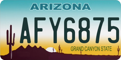 AZ license plate AFY6875
