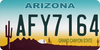 AZ license plate AFY7164
