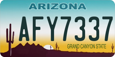 AZ license plate AFY7337