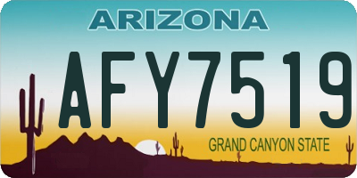 AZ license plate AFY7519