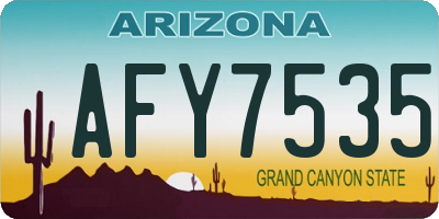 AZ license plate AFY7535