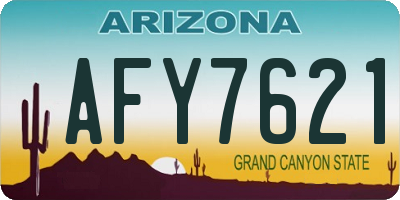 AZ license plate AFY7621