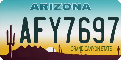 AZ license plate AFY7697