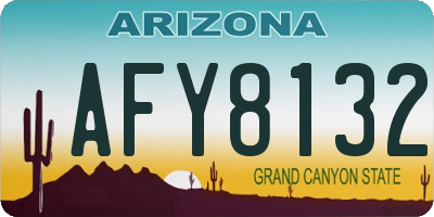 AZ license plate AFY8132