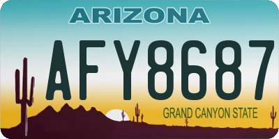 AZ license plate AFY8687