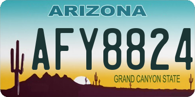 AZ license plate AFY8824