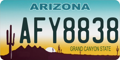 AZ license plate AFY8838