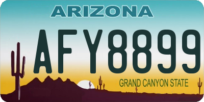AZ license plate AFY8899