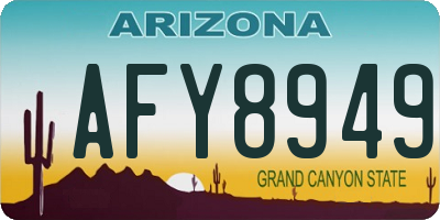 AZ license plate AFY8949