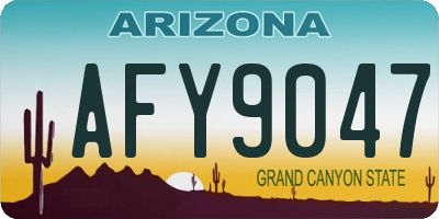 AZ license plate AFY9047