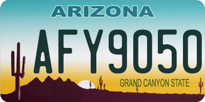 AZ license plate AFY9050