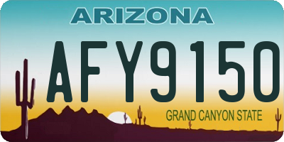 AZ license plate AFY9150