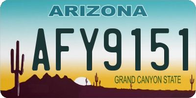 AZ license plate AFY9151