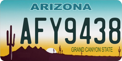 AZ license plate AFY9438