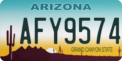 AZ license plate AFY9574