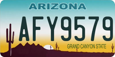 AZ license plate AFY9579