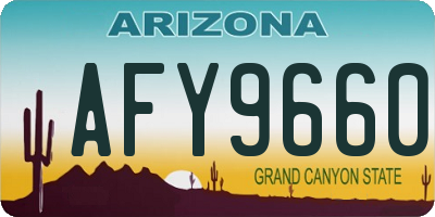 AZ license plate AFY9660