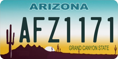 AZ license plate AFZ1171