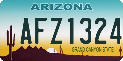 AZ license plate AFZ1324