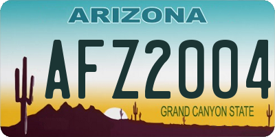 AZ license plate AFZ2004