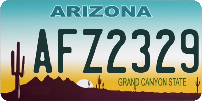 AZ license plate AFZ2329