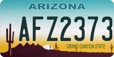 AZ license plate AFZ2373