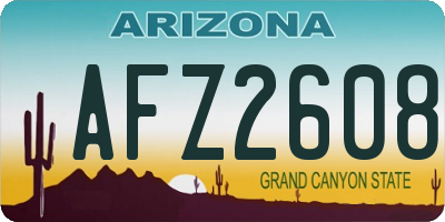 AZ license plate AFZ2608