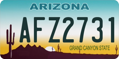 AZ license plate AFZ2731