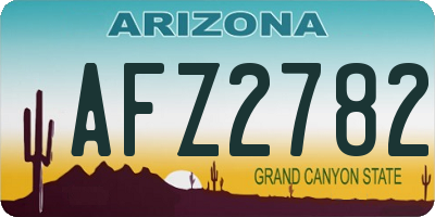 AZ license plate AFZ2782