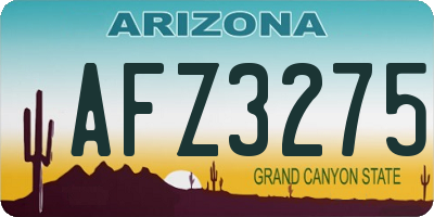 AZ license plate AFZ3275