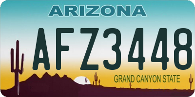 AZ license plate AFZ3448