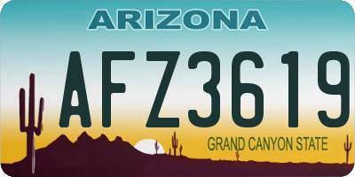 AZ license plate AFZ3619